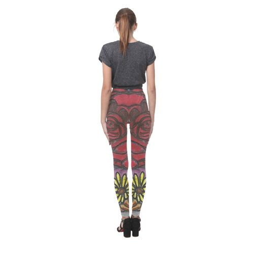 Dollars and Sense__Rosebud Leggings (Garden) Cassandra Women's Leggings (Model L01)