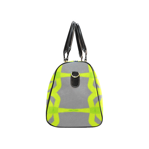 Handbag Lime Green Gray Graphic Pattern by Tell3People New Waterproof Travel Bag/Large (Model 1639)