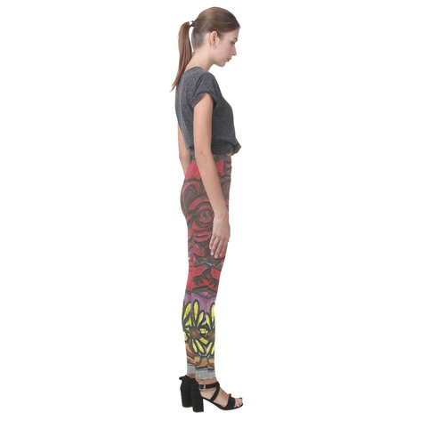 Dollars and Sense__Rosebud Leggings (Garden) Cassandra Women's Leggings (Model L01)