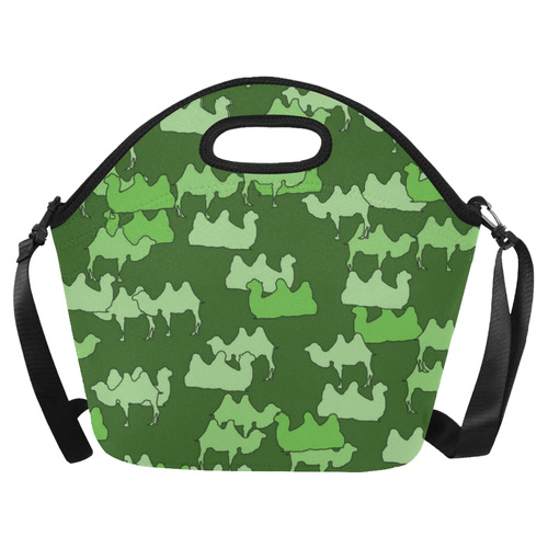 camelflage green Neoprene Lunch Bag/Large (Model 1669)