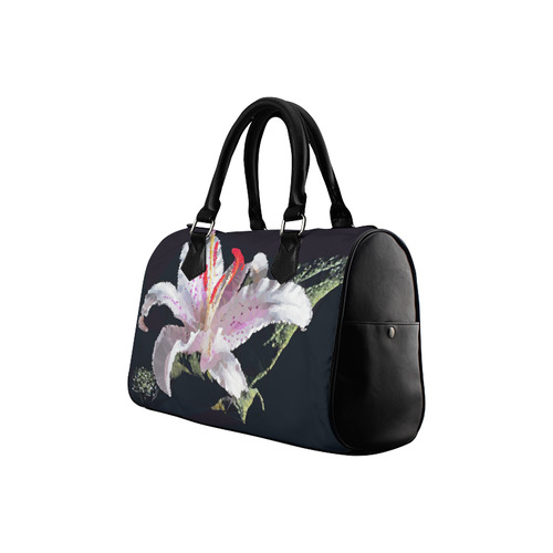 Easter Lily Geometric Low Poly Floral Triangle Art Boston Handbag (Model 1621)