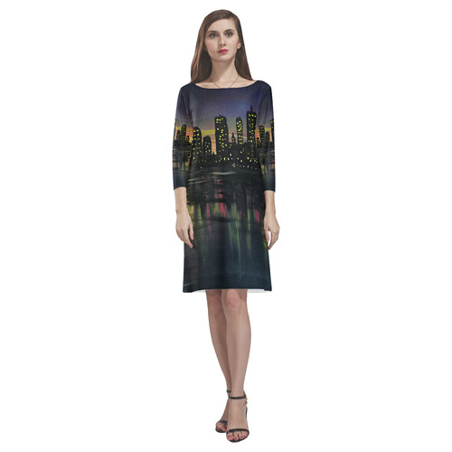 City Lights Rhea Loose Round Neck Dress(Model D22)