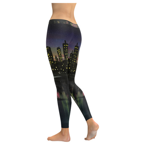 City Lights Women's Low Rise Leggings (Invisible Stitch) (Model L05)