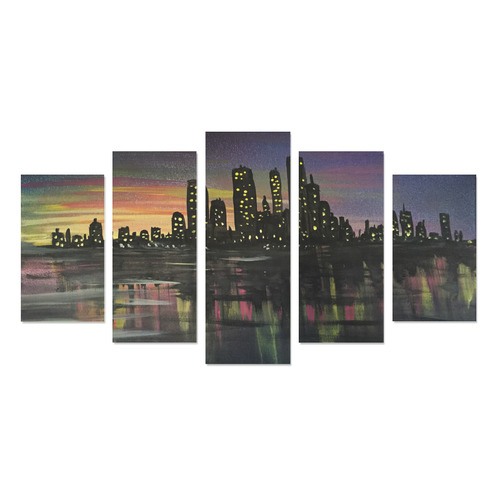 City Lights Canvas Print Sets A (No Frame)