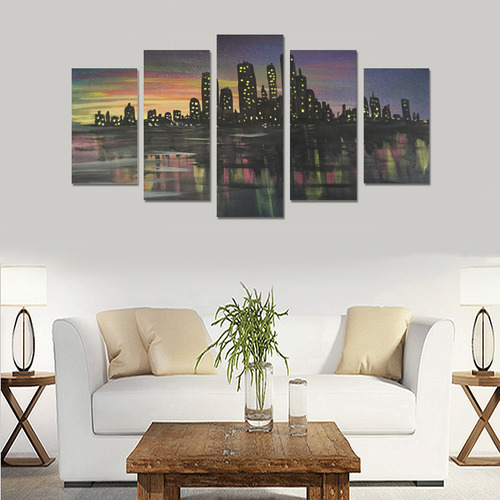 City Lights Canvas Print Sets A (No Frame)