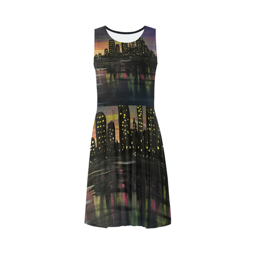 City Lights Sleeveless Ice Skater Dress (D19)