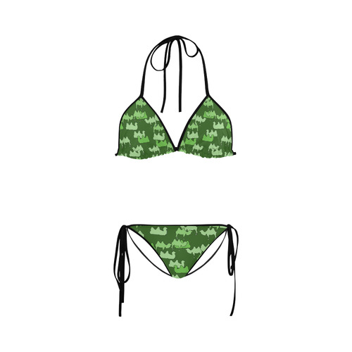 camelflage green Custom Bikini Swimsuit