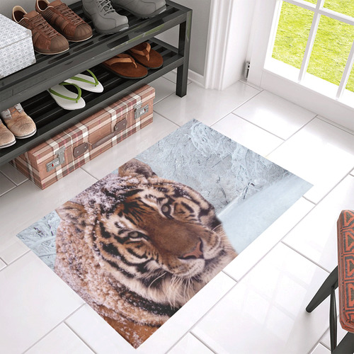 Tiger and Snow Azalea Doormat 30" x 18" (Sponge Material)