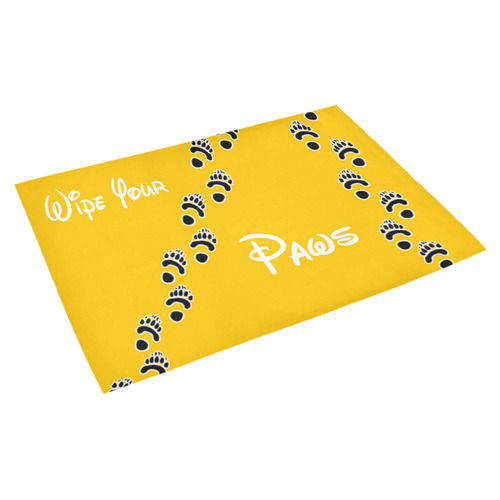 Wipe Your Paws, Yellow Azalea Doormat 30" x 18" (Sponge Material)