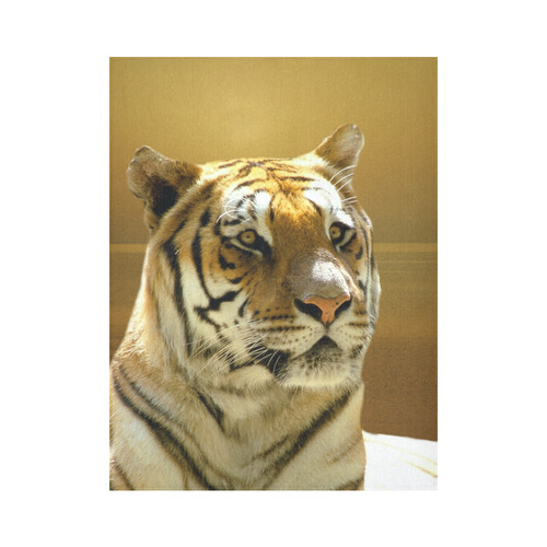 Golden Tiger Cotton Linen Wall Tapestry 60"x 80"