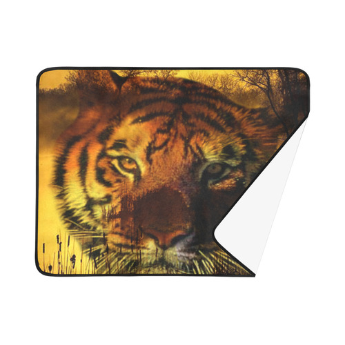 Tiger Face Beach Mat 78"x 60"