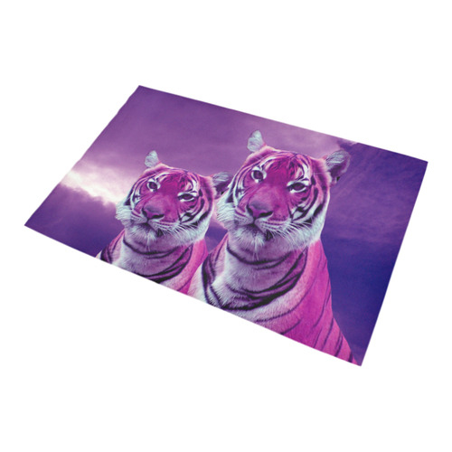 Purple Tigers Bath Rug 20''x 32''