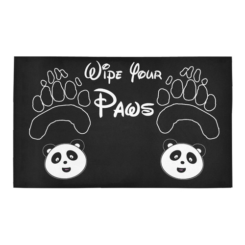 Wipe Your Paws Panda Azalea Doormat 30" x 18" (Sponge Material)