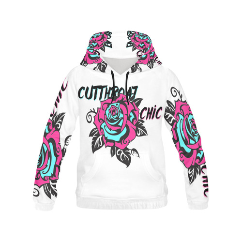 pink n blu All Over Print Hoodie for Women (USA Size) (Model H13)
