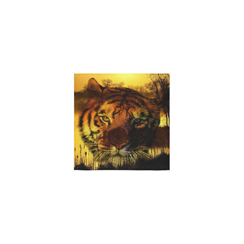 Tiger Face Square Towel 13“x13”