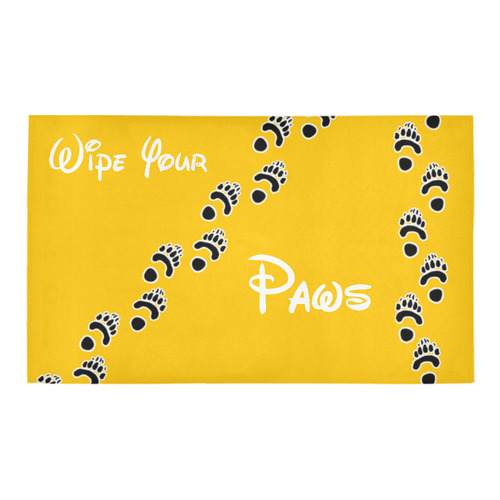 Wipe Your Paws, Yellow Azalea Doormat 30" x 18" (Sponge Material)