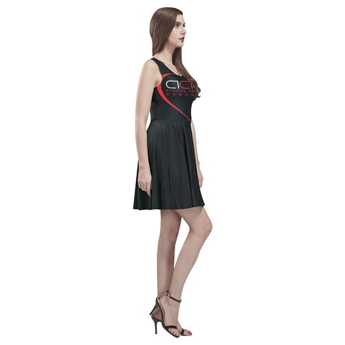 AAW101 BLK Thea Sleeveless Skater Dress(Model D19)