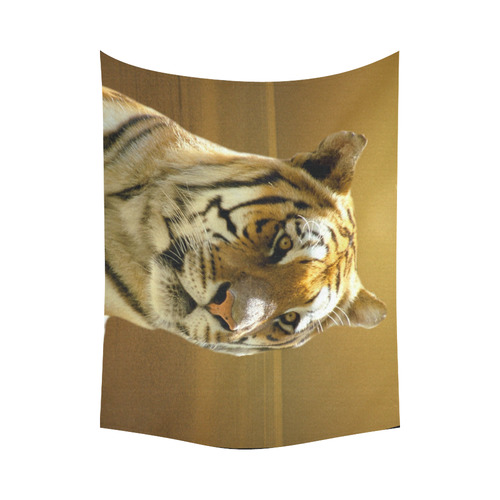 Golden Tiger Cotton Linen Wall Tapestry 80"x 60"