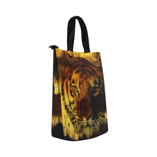 Tiger Face Nylon Lunch Tote Bag (Model 1670)