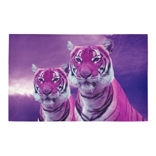 Purple Tigers Bath Rug 20''x 32''