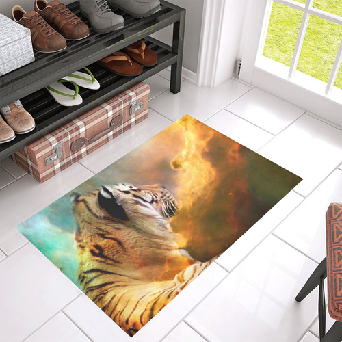 Tiger and Nebula Azalea Doormat 30" x 18" (Sponge Material)