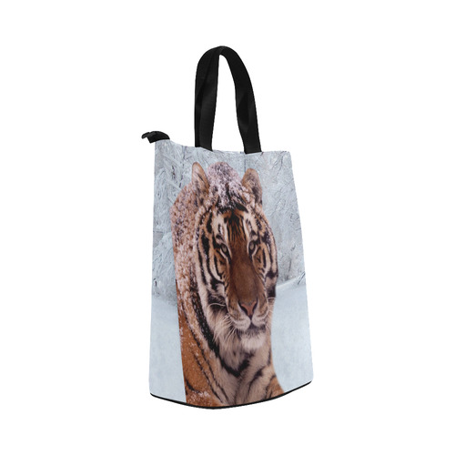 Tiger and Snow Nylon Lunch Tote Bag (Model 1670)