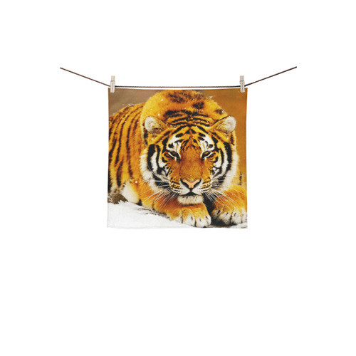 Siberian Tiger Square Towel 13“x13”