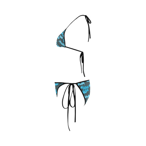 camelflage blue Custom Bikini Swimsuit