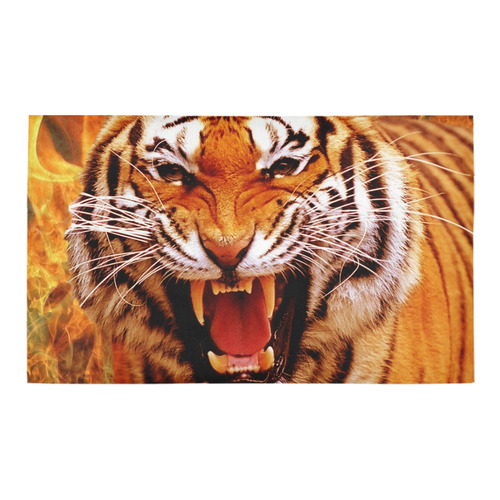 Tiger and Flame Azalea Doormat 30" x 18" (Sponge Material)