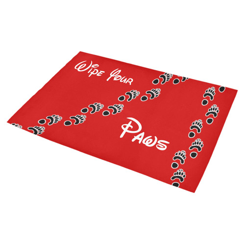 Wipe Your Paws, Red Azalea Doormat 30" x 18" (Sponge Material)