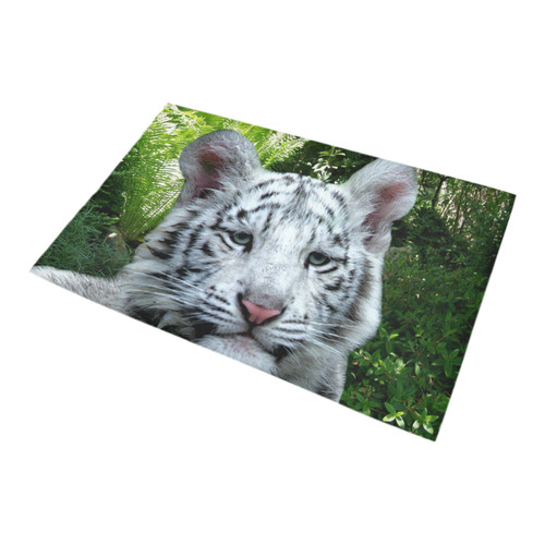 White Tiger Bath Rug 20''x 32''