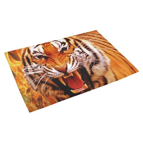 Tiger and Flame Azalea Doormat 30" x 18" (Sponge Material)