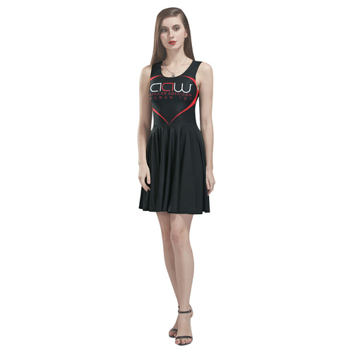 AAW101 BLK Thea Sleeveless Skater Dress(Model D19)