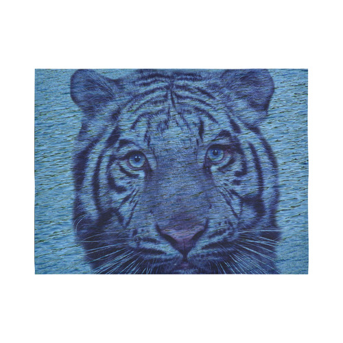 Tiger and Water Cotton Linen Wall Tapestry 80"x 60"