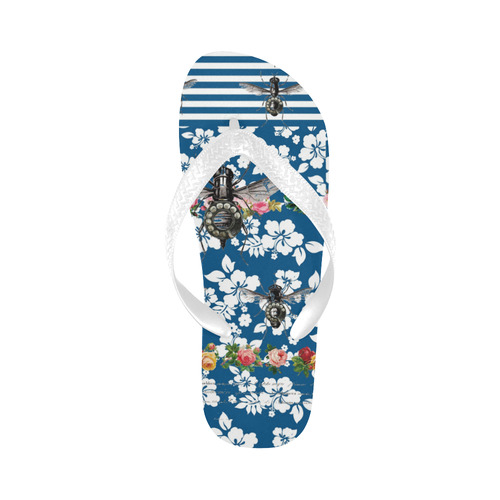 Rotary Bugs on the Canal Flip Flops for Men/Women (Model 040)