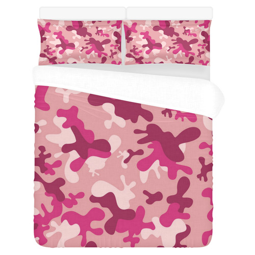 Pink Camouflage 3-Piece Bedding Set | ID: D2088378