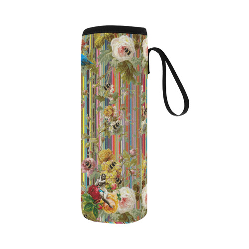 Summer Garden Neoprene Water Bottle Pouch/Large