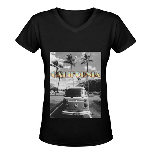 california Women's Deep V-neck T-shirt (Model T19)