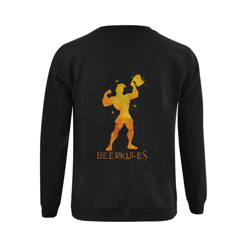 Strong Herkules loves Beer Gildan Crewneck Sweatshirt(NEW) (Model H01)