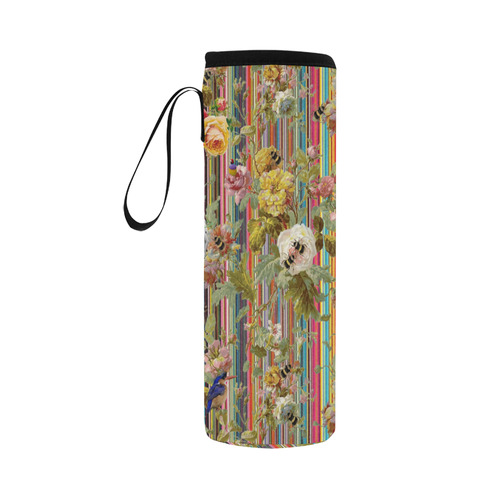 Summer Garden Neoprene Water Bottle Pouch/Large