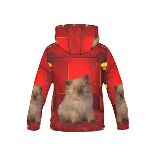 Cute little kitten All Over Print Hoodie for Kid (USA Size) (Model H13)