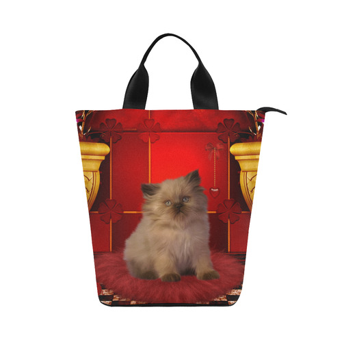 Cute little kitten Nylon Lunch Tote Bag (Model 1670)