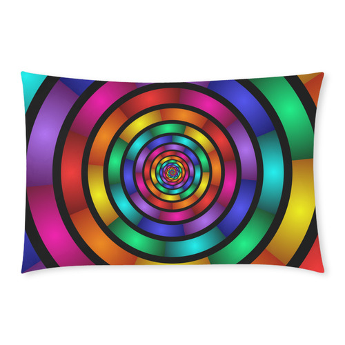 Round Psychedelic Colorful Modern Fractal Graphic 3-Piece Bedding Set