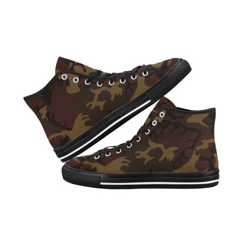 Camo Dark Brown Vancouver H Men's Canvas Shoes (1013-1)