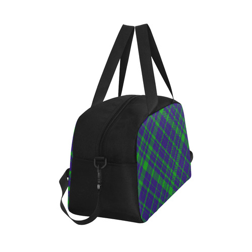 Diagonal Green & Purple Plaid Modern Style Fitness Handbag (Model 1671)