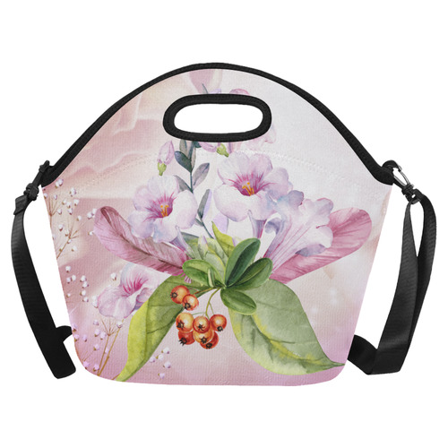 Wonderful flowers Neoprene Lunch Bag/Large (Model 1669)