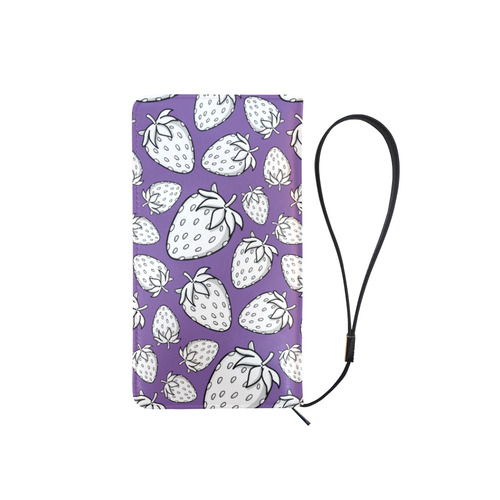 Ghostberries on deep lavender Men's Clutch Purse （Model 1638）