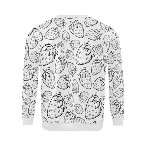 Ghostberries on white All Over Print Crewneck Sweatshirt for Men (Model H18)
