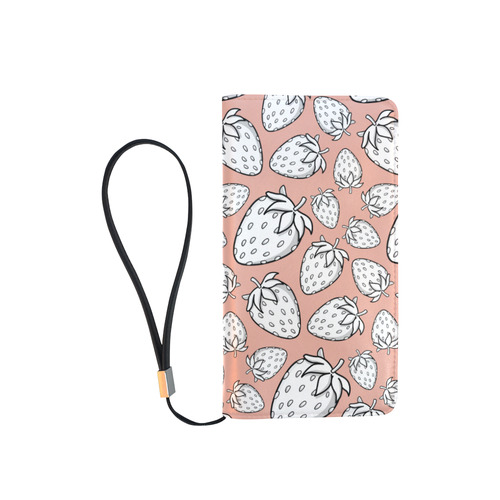 Ghostberries on coral pink Men's Clutch Purse （Model 1638）