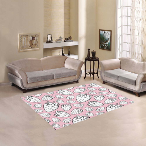 Ghostberries on orchid pink Area Rug 5'3''x4'